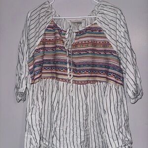 Savanna Jane Multicolor Striped Blouse
